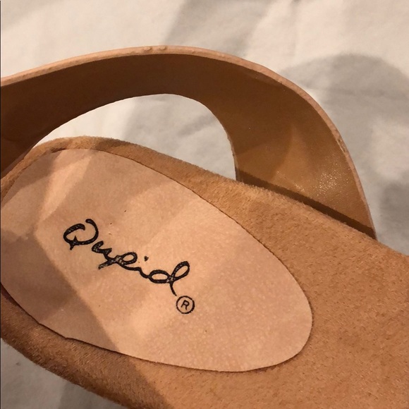 Size 10, Qupid ankle strap heels, blush color - Picture 2 of 7